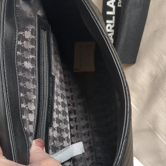 NWT Karl Lagerfeld Charlotte Leather Top Handled Satchel - Picture 9 of 17